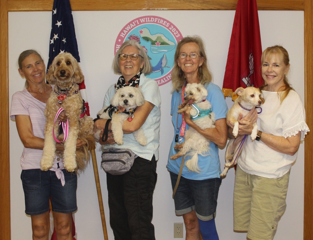 Therapy dogs visit Hawaii Wildfire Recovery Field Office in Kihei, Hawai‘i