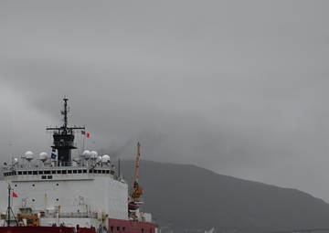 U.S. Coast Guard Cutter Healy moors in Tromsø, Norway