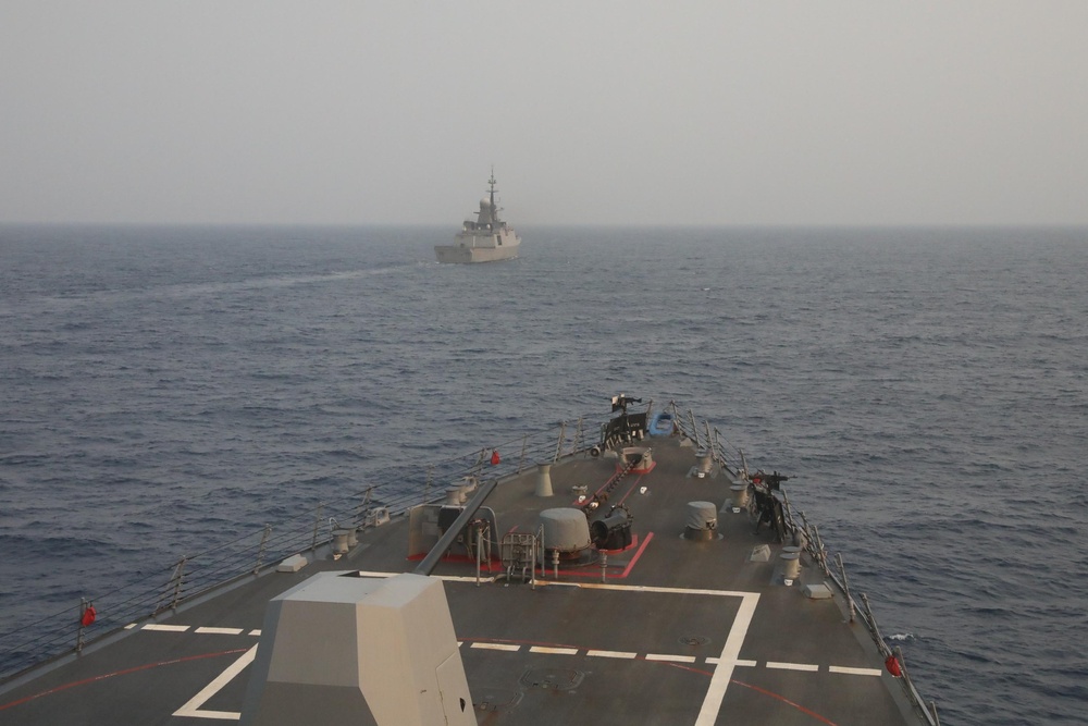 USS Thomas Hudner Sails with Egyptian Navy and Royal Saudi Navy