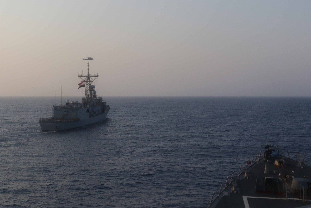 USS Thomas Hudner Sails with Egyptian Navy and Royal Saudi Navy