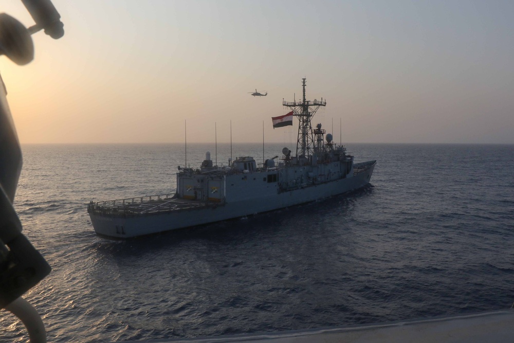 USS Thomas Hudner Sails with Egyptian Navy and Royal Saudi Navy