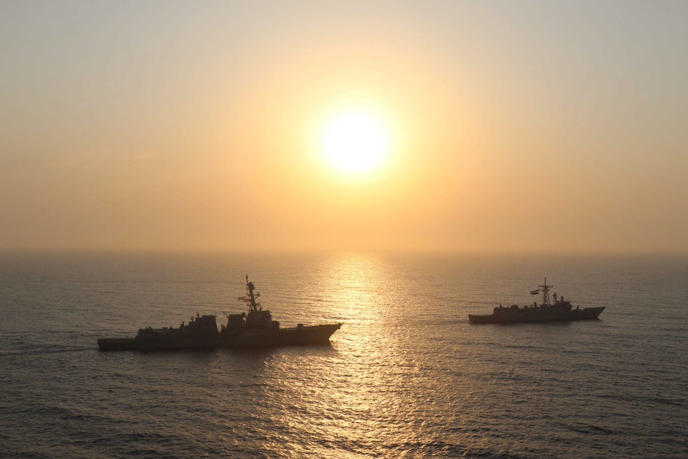 USS Thomas Hudner Sails with Egyptian Navy and Royal Saudi Navy