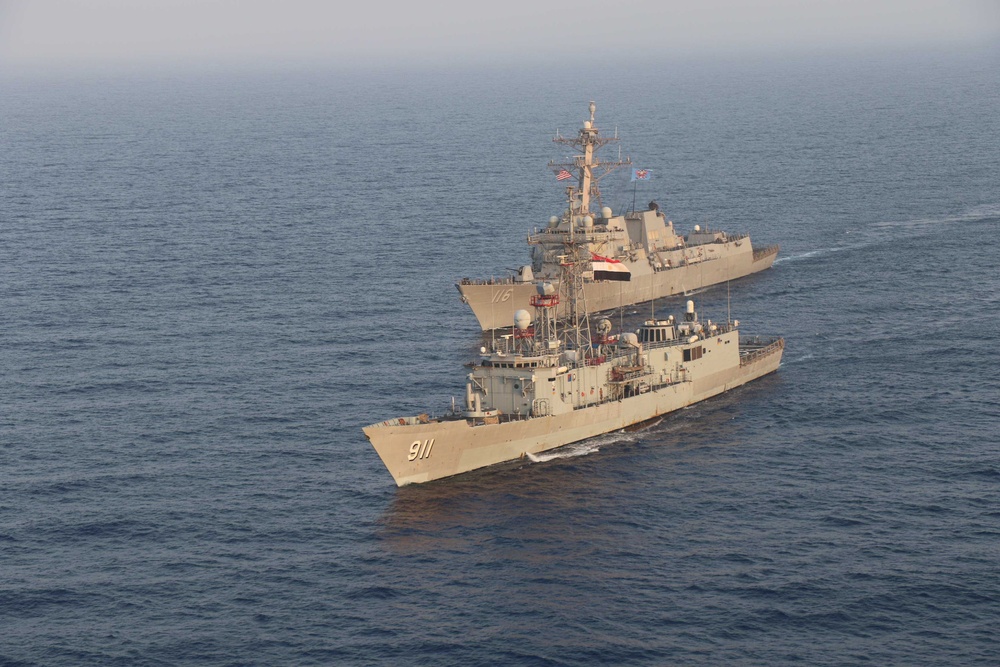 USS Thomas Hudner Sails with Egyptian Navy and Royal Saudi Navy