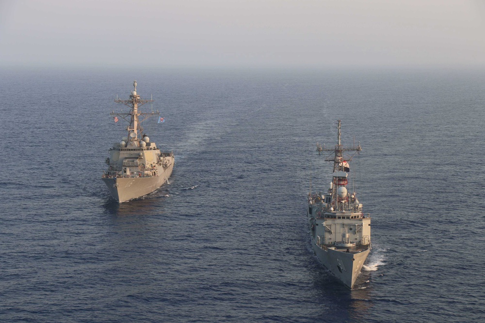 USS Thomas Hudner Sails with Egyptian Navy and Royal Saudi Navy