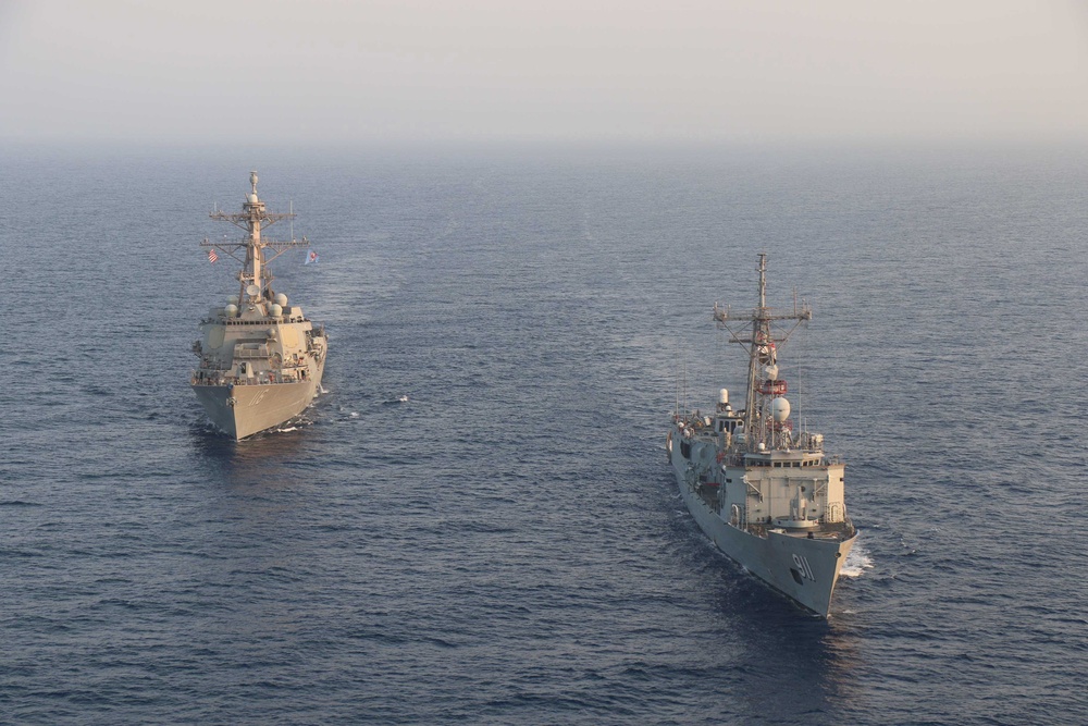 USS Thomas Hudner Sails with Egyptian Navy and Royal Saudi Navy