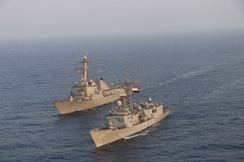 USS Thomas Hudner Sails with Egyptian Navy and Royal Saudi Navy