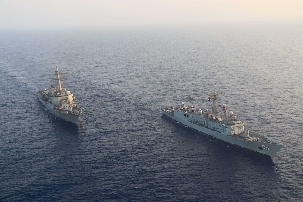 USS Thomas Hudner Sails with Egyptian Navy and Royal Saudi Navy