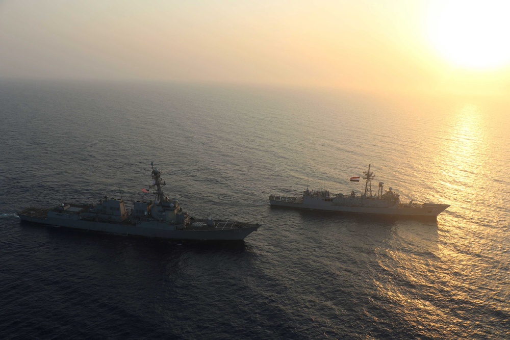 USS Thomas Hudner Sails with Egyptian Navy and Royal Saudi Navy