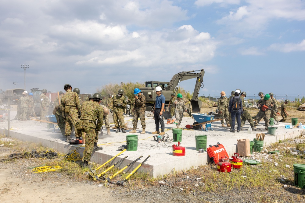 Combined Airfield Damage Repair training conducted at Marine Corps Air Station Iwakuni