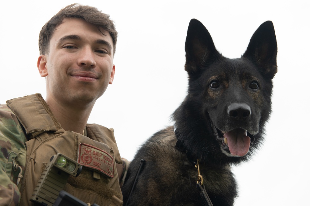 Yokota MWD handler adopts medically-retired K9