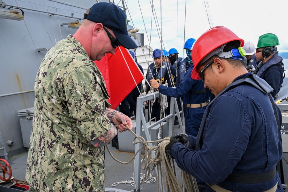 Underway Replenishment training strengthens partnership, logistics compatibility in prep for Sama Sama