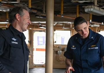 U.S. Coast Guard Cutter Healy moors in Tromsø, Norway