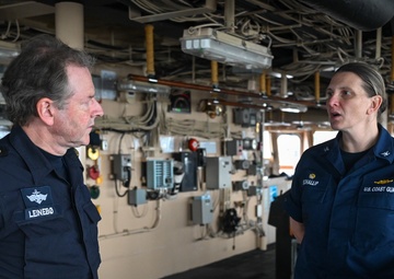 U.S. Coast Guard Cutter Healy moors in Tromsø, Norway