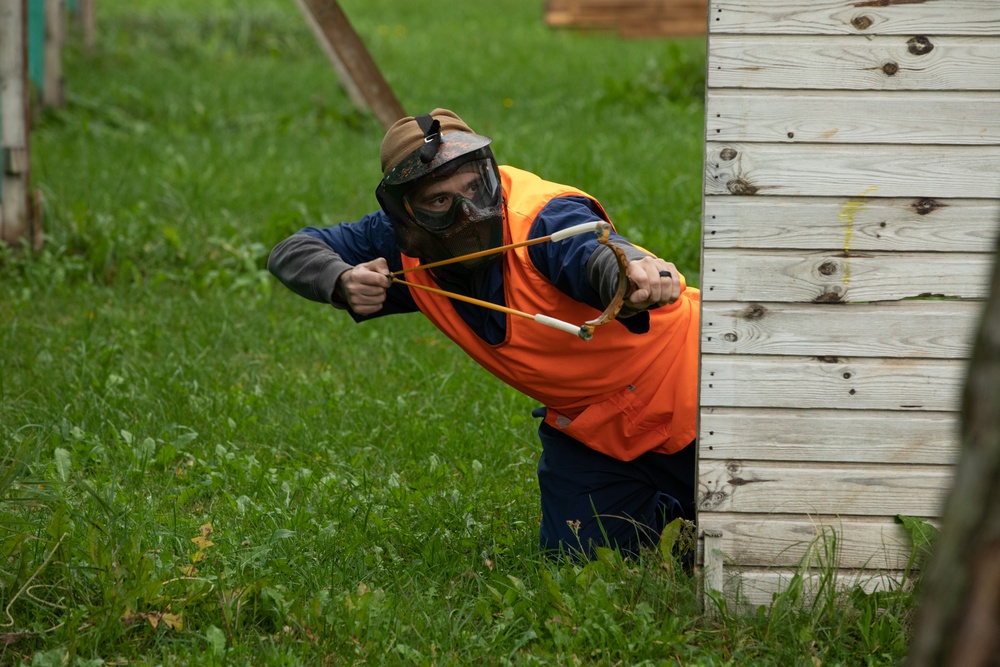 Task Force Marne Soldiers build camaraderie during paintball scrimmage in Latvia