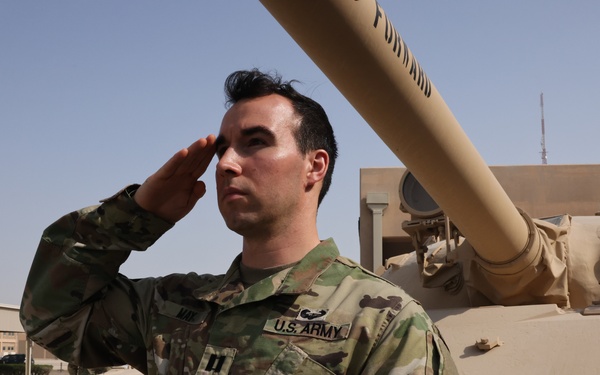 Flag flown over Camp Arifjan, Kuwait, September 2023