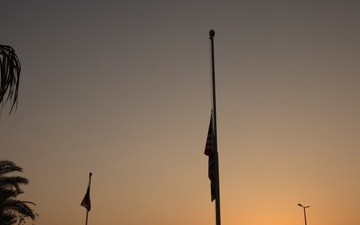 Flag flown over Camp Arifjan, Kuwait, September 2023