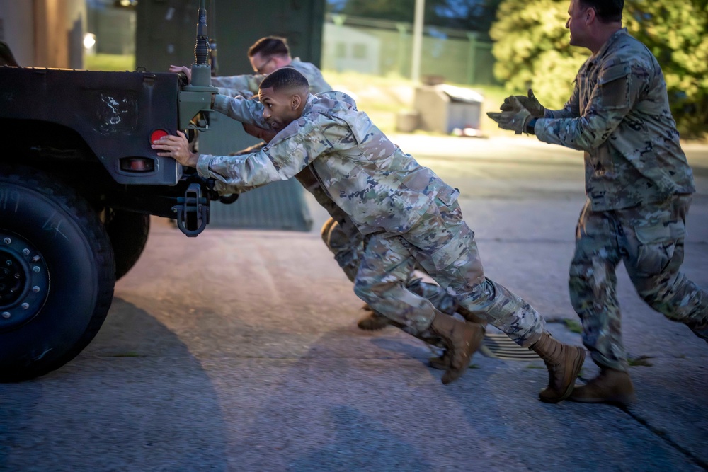 10th AAMDC command sergeant major hosts NCO PT session