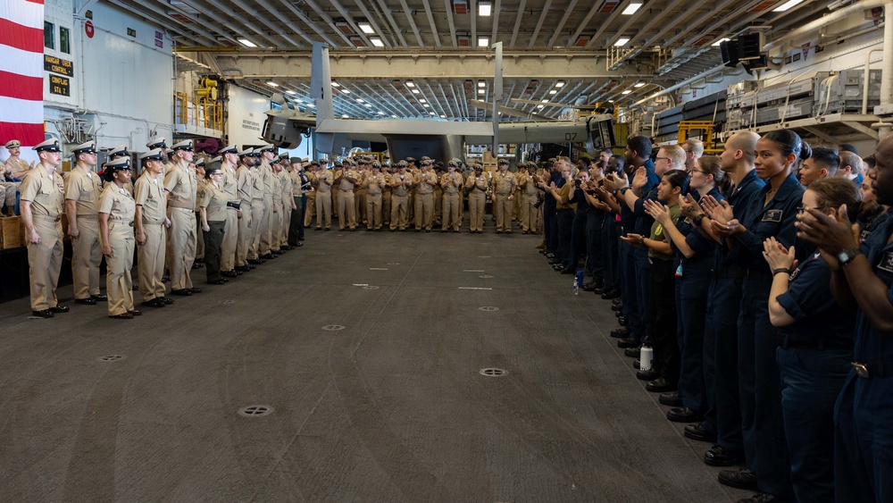 USS Bataan Chief Pinning Ceremony