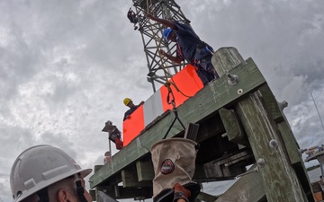 Coast Guard Aids to Navigation Team St. Petersburg fixes aid damaged by Hurricane Idalia