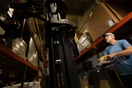 David Burnett Operates Forklift