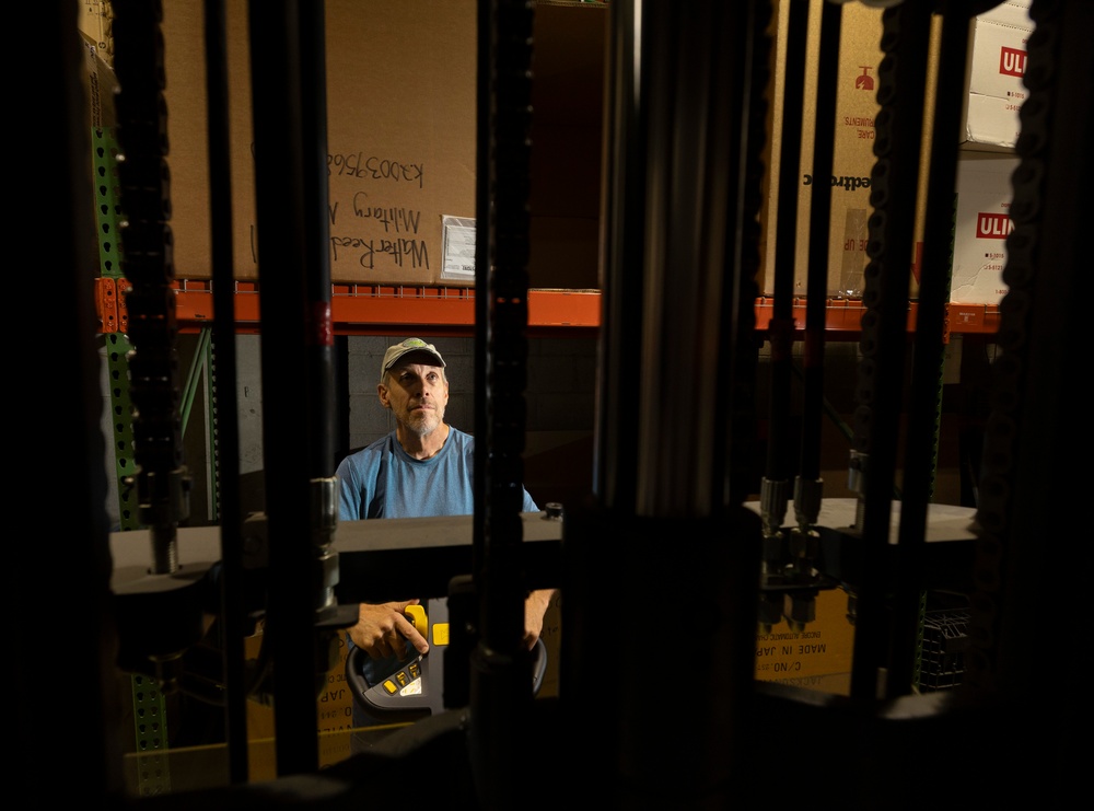 David Burnett Operates Forklift