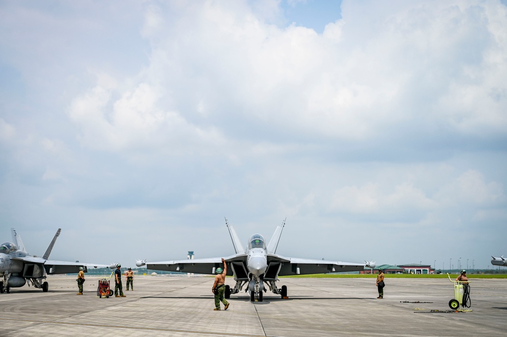 Air Dominance Center provides exclusive training for U.S. Navy Reserves F-18 Growler unit for Sentry Savannah 23-1