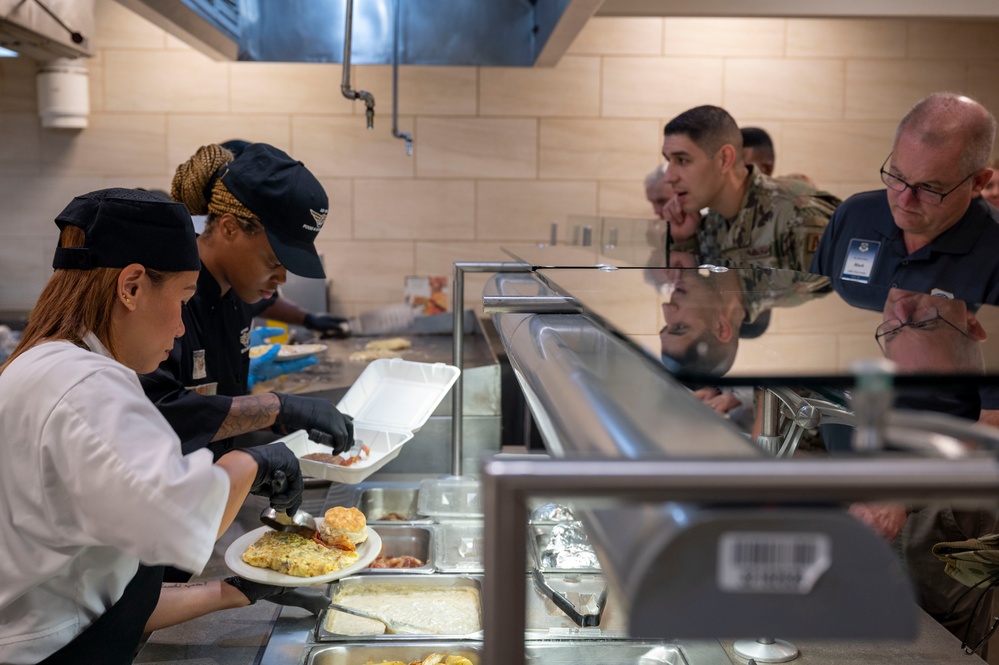 AMC's Civic leaders and General breakfast with McConnell's Airmen