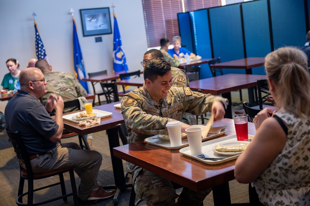 AMC's Civic leaders and General breakfast with McConnell's Airmen