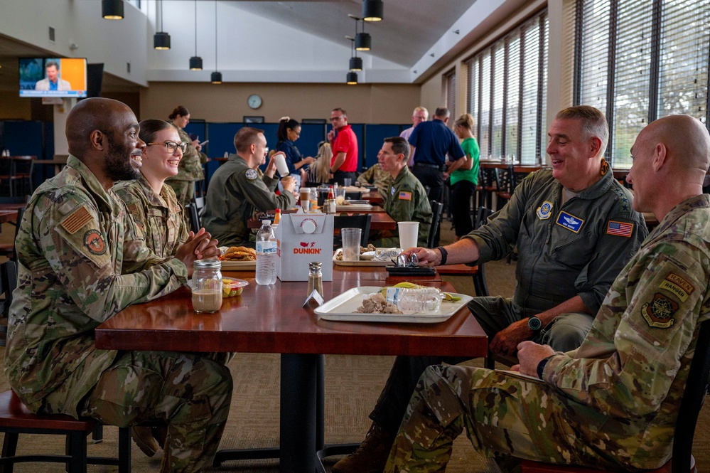 AMC's Civic leaders and General breakfast with McConnell's Airmen