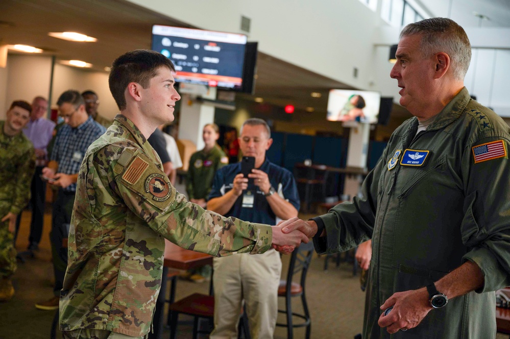 AMC's Civic leaders and General breakfast with McConnell's Airmen