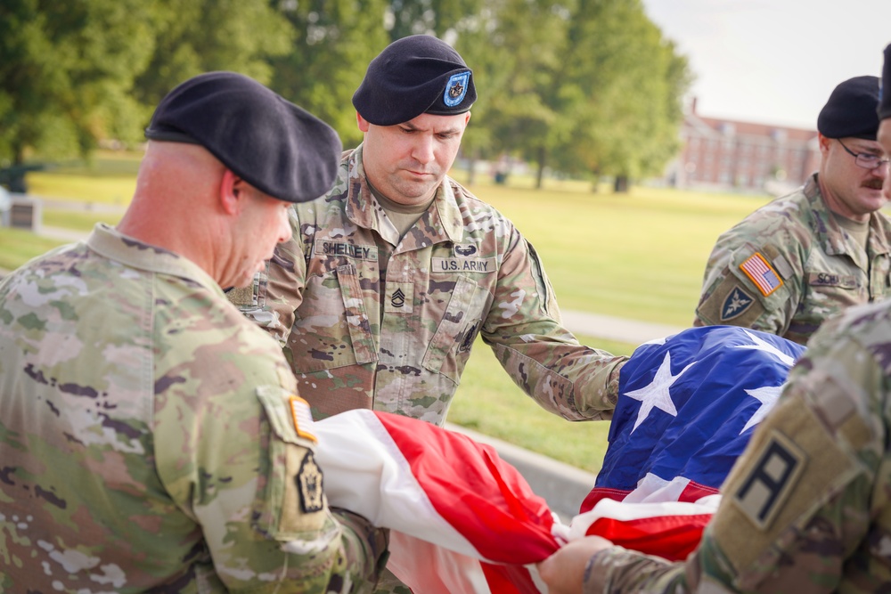 4th Cav Soldiers Render Honors During Post Flag Detail