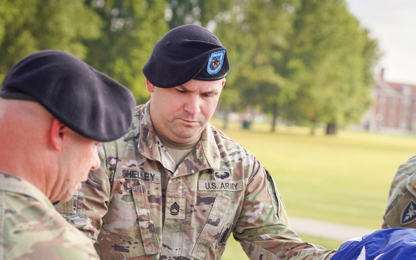 4th Cav Soldiers Render Honors During Post Flag Detail