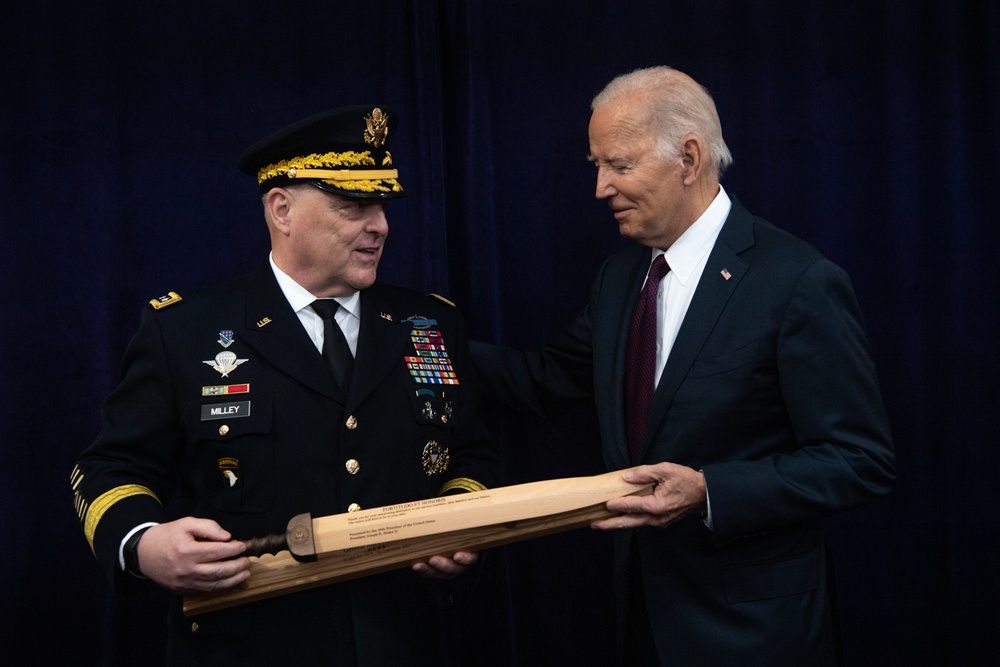 President Biden hosts CJCS change of responsibilities