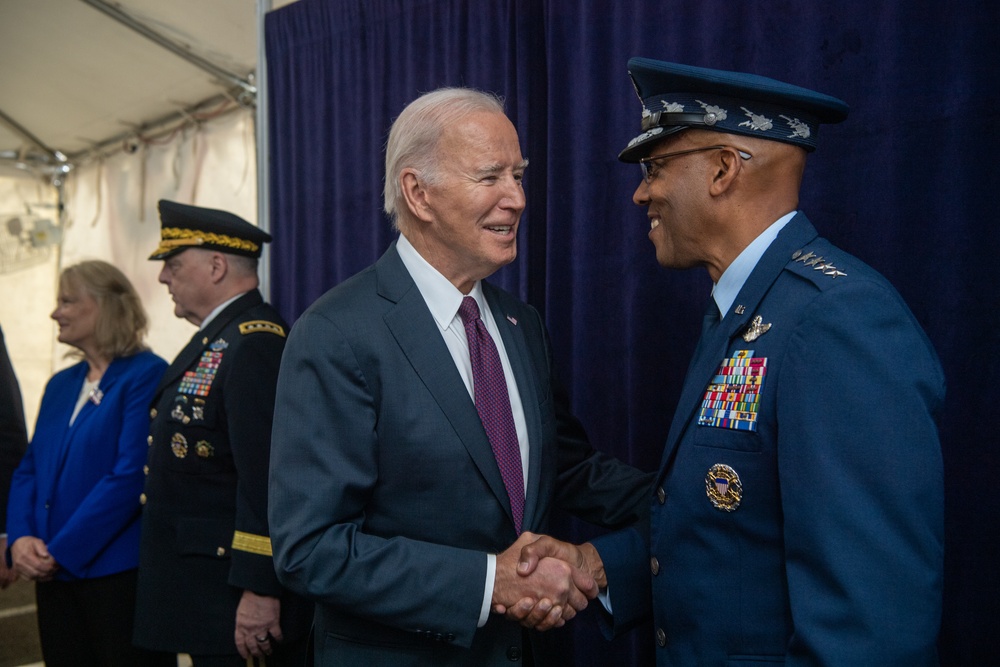 President Biden hosts CJCS change of responsibilities