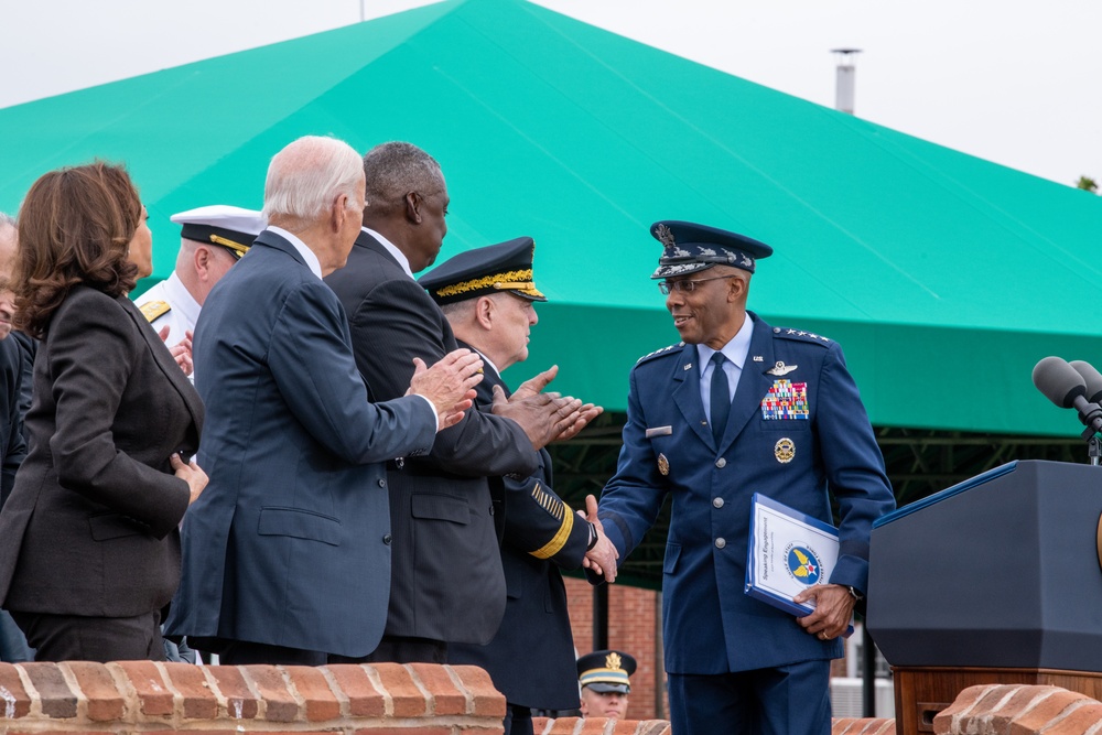 President Biden hosts CJCS change of responsibilities