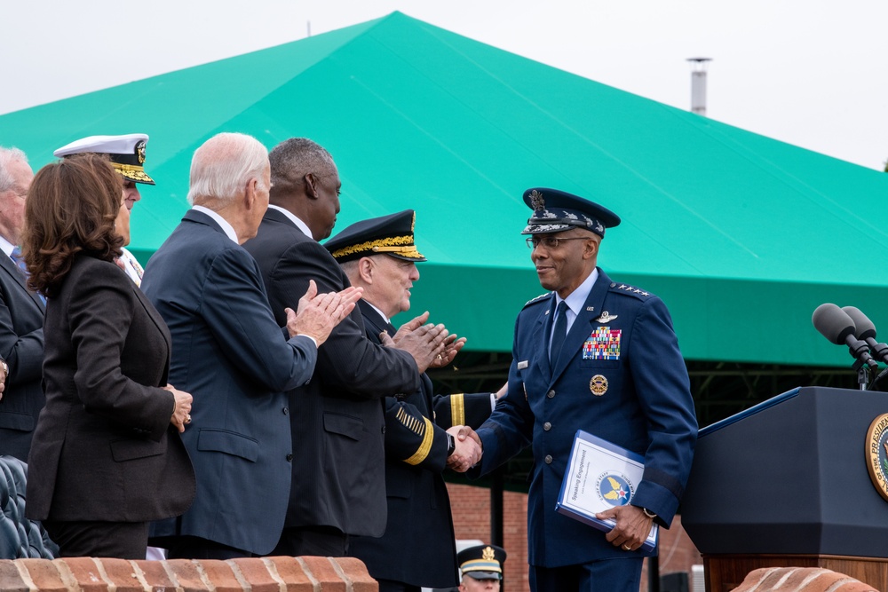 President Biden hosts CJCS change of responsibilities