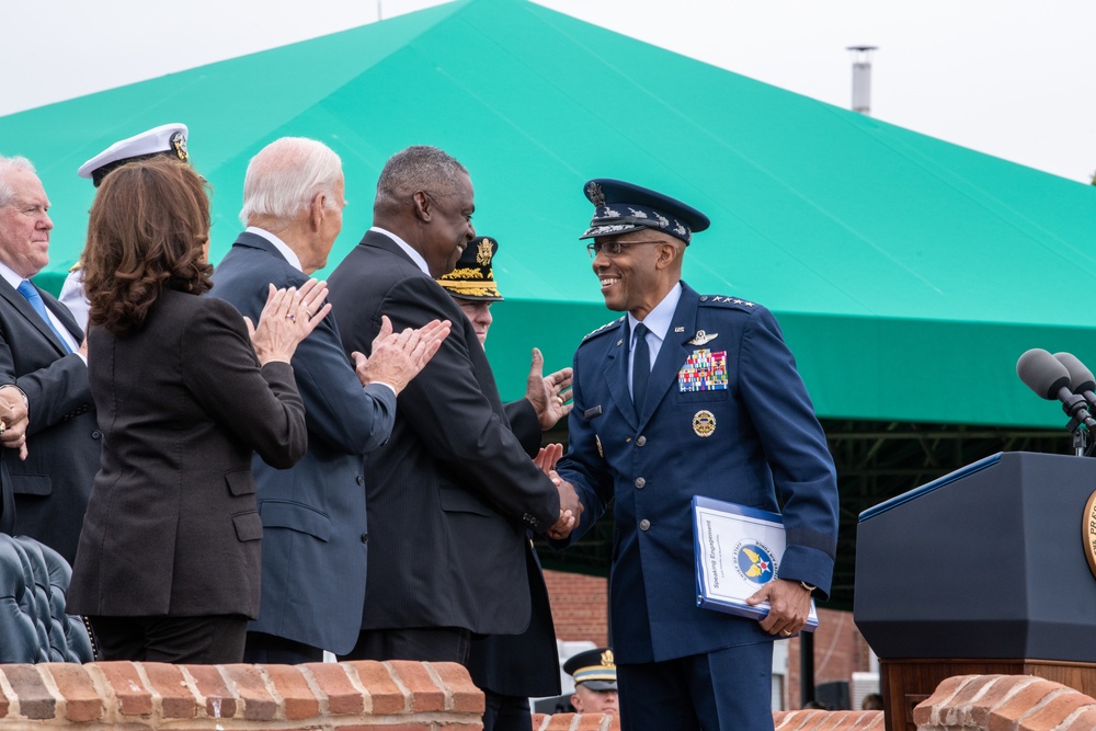 President Biden hosts CJCS change of responsibilities