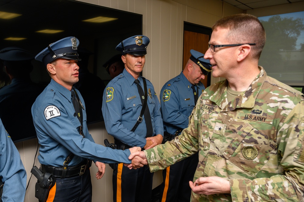 Director of the NJNG Joint Staff recognizes Sea Girt PD