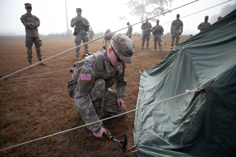 Soldiers with the 10th Mountain Division conducted a winterization training lane during Alpine Readiness Week, Oct. 2, 2023, on Fort Drum, New York.