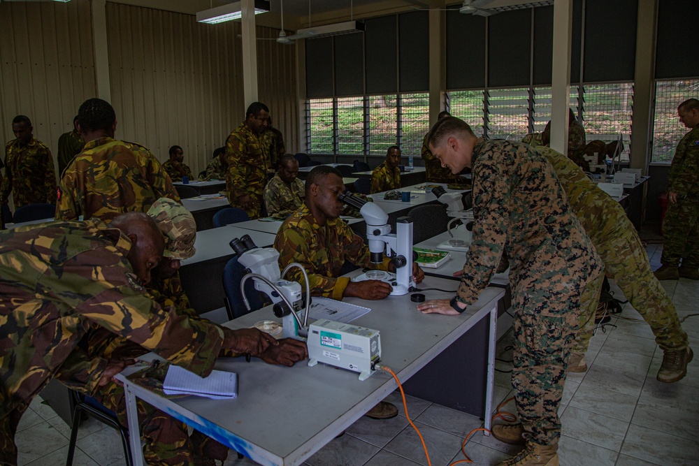 KM23: U.S. Sailors teach PNGDF Soldiers in Preventative Medicine