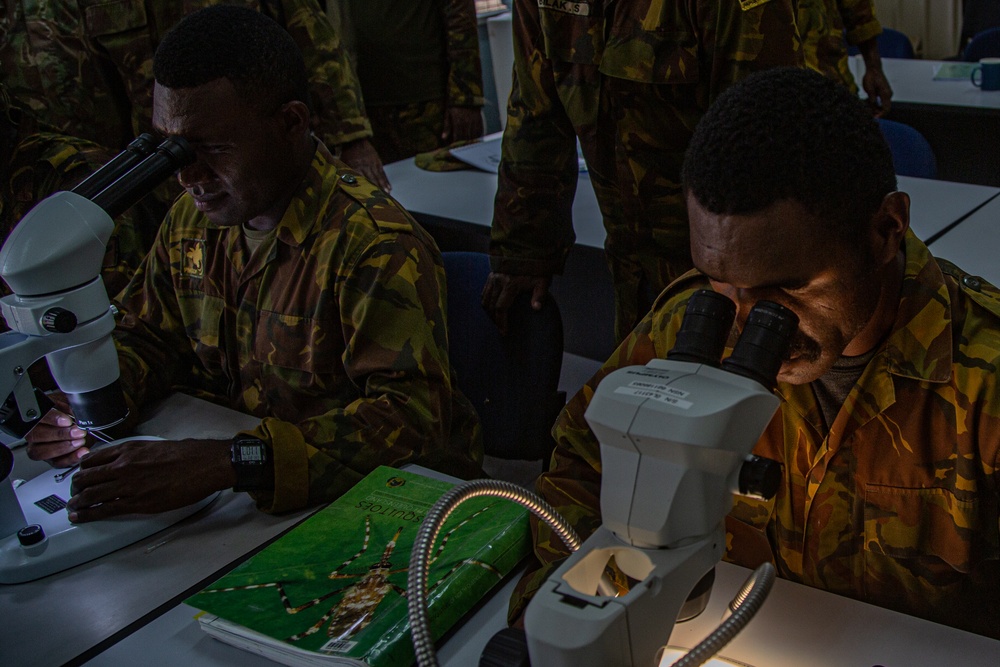 KM23: U.S. Sailors teach PNGDF Soldiers in Preventative Medicine