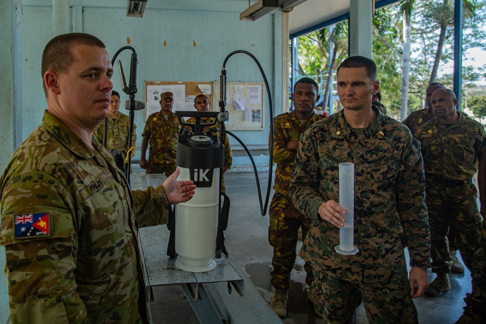 KM23: U.S. Sailors teach PNGDF Soldiers Vector Control Methods