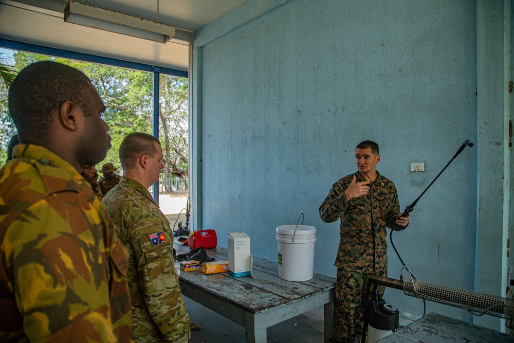 KM23: U.S. Sailors teach PNGDF Soldiers Vector Control Methods