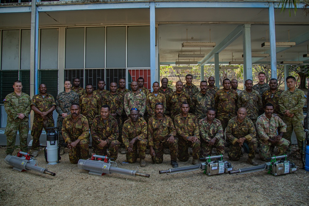 KM23: U.S. Sailors teach PNGDF Soldiers Vector Control Methods
