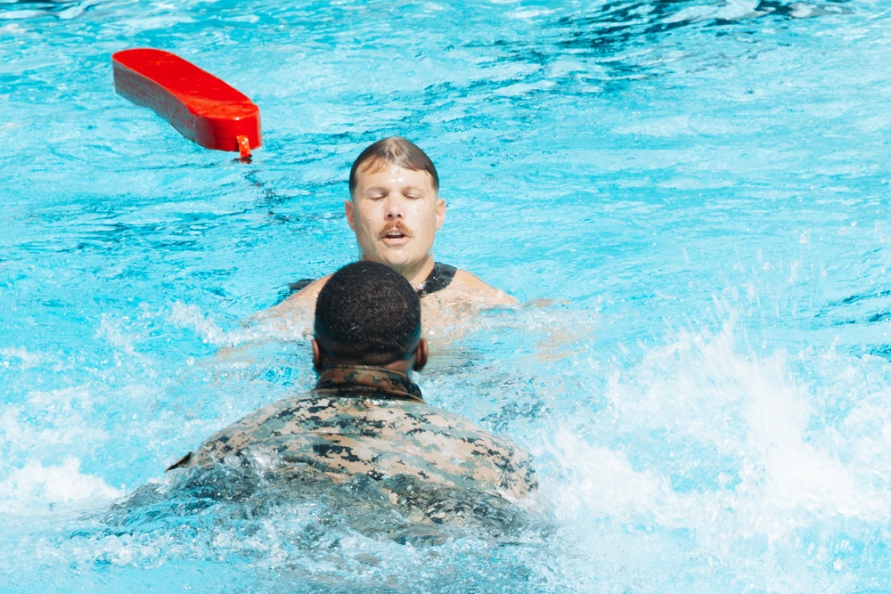 Marines Aboard MCLB Albany Conduct Swim Qual