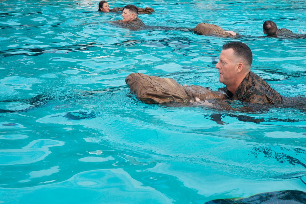 Marines Aboard MCLB Albany Conduct Swim Qual