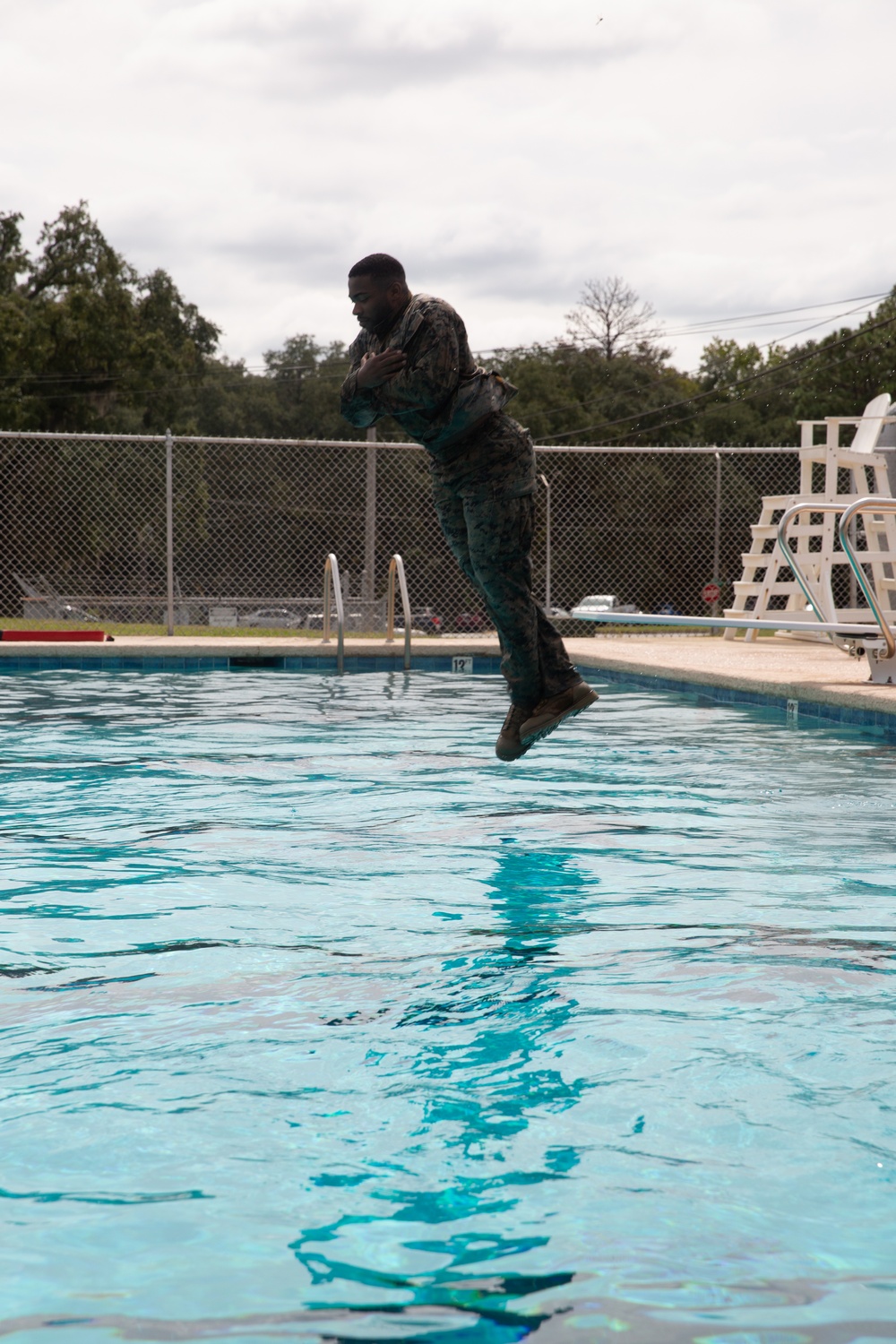 Marines Aboard MCLB Albany Conduct Swim Qual