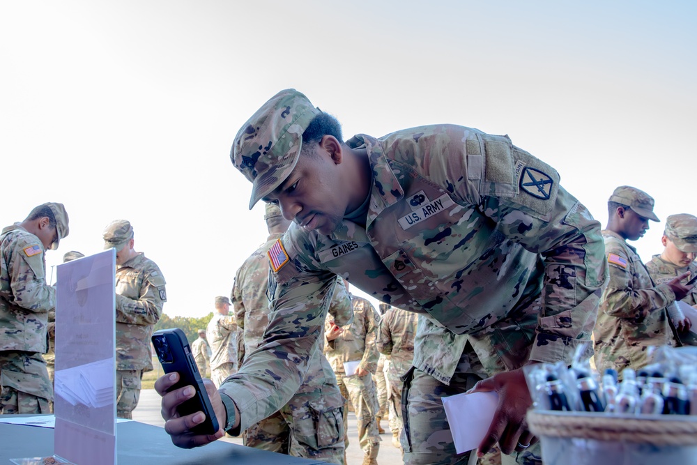 Staff Sgt. Gaines Registers for the Salute to Life Bone Marrow Donation Program