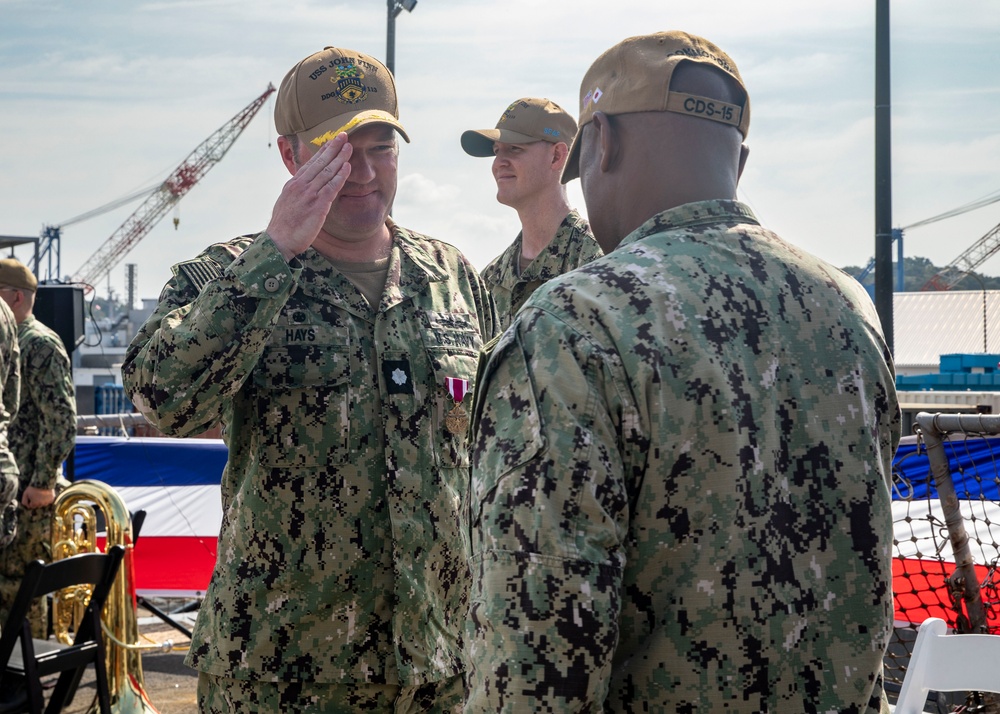 USS John Finn (DDG 113) Conducts Change of Command Ceremony, Sept. 20