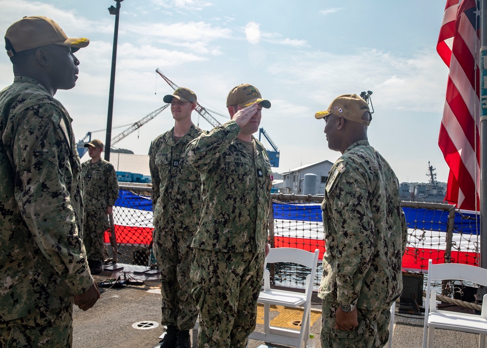 USS John Finn (DDG 113) Conducts Change of Command Ceremony, Sept. 20